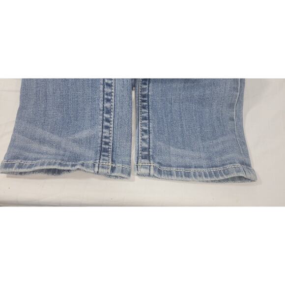 Miss Me Womens Size 27 Distressed Embellished 5 Pocket Light Wash Jeans SEE DESC - Picture 7 of 11